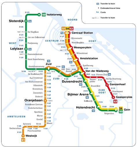 amsterdam metro map  stations
