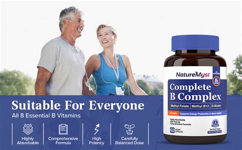 Naturemyst Complete B Complex All 8 B Vitamins Methyl B12