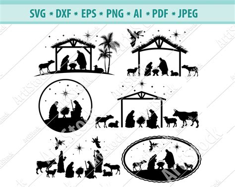 Nativity Star Svg Christmas Svg Nativity Svg For Cricut Etsy | Images ...