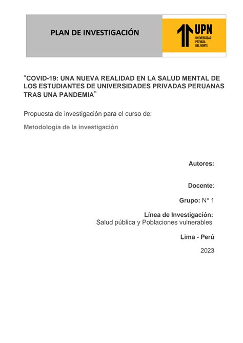 Solution Examen Final Metodologia De La Investigacion Upn Studypool