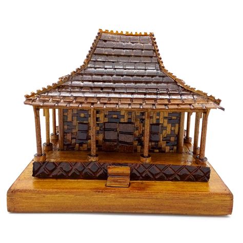 Jual Miniatur Rumah Adat Jawa Timur Joglo Dari Bambu X X