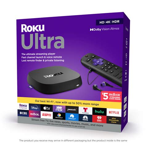 Roku Ultra | Streaming Device 4K/HDR/Dolby Vision, Roku Voice Remote