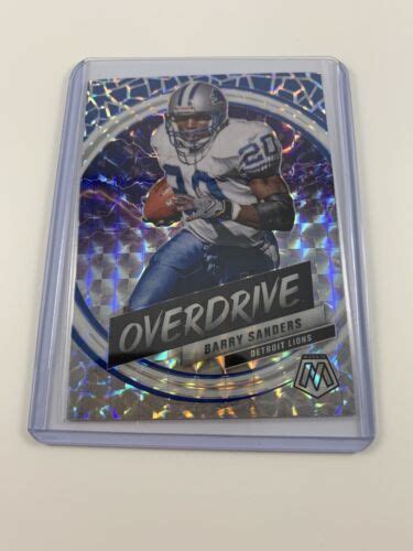 Mosaic Football Barry Sanders Overdrive Silver Lions Ebay