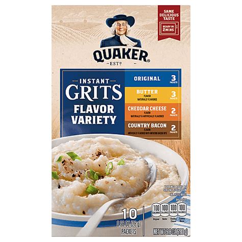 Quaker Instant Grits Flavor Variety Pack Oatmeal And Hot Cereal Foodtown