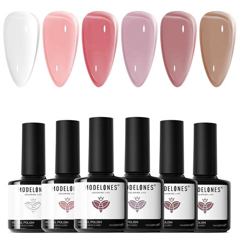 Modelones Jelly Gel Uv Nagellack Transparent Milchig Wei Rosa Nude