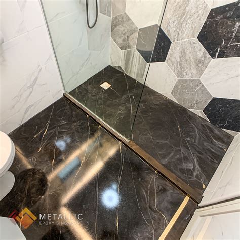 Metallic Epoxy Bathroom Flooring | Shower floor, Flooring, Epoxy floor