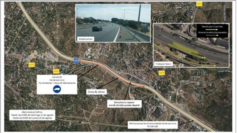 Dos Carriles De La A 6 Cortados De 19 A 7 Horas De Lunes A Viernes Por