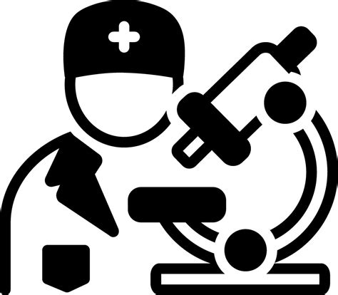 solid icon  pathologist  vector art  vecteezy