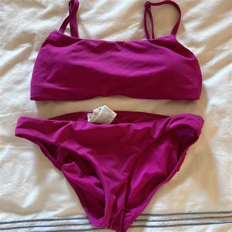 Athleta Bikini Pink Purple Size Xxs Excellent Depop