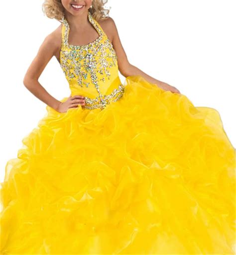 Popular Yellow Pageant Dresses Buy Cheap Yellow Pageant Dresses Lots