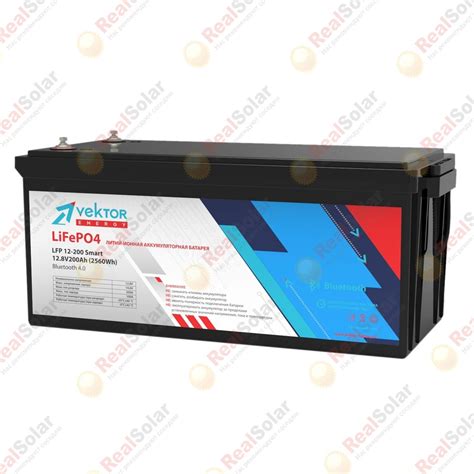 Литиевый аккумулятор LFP 12-200 Smart Vektor Energy 200Ач 12В LiFePO4 ...