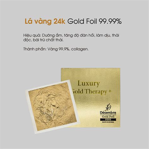 Mặt Nạ Lá Vàng Nguyên Chất 24k Désembre 24k Gold Foil 50pcs - DESEMBRE ...