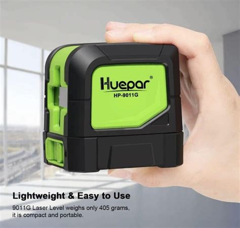 Cross Line Laser Level With Plumb Dots Huepar G Green Beam Self