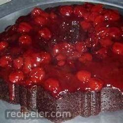 chocolate cherry upside down cake