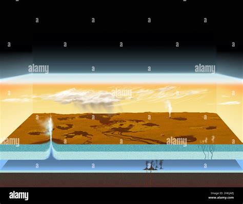 Surface of Titan, illustration Stock Photo - Alamy