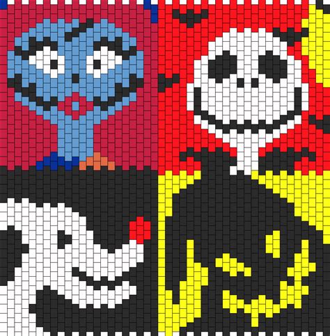 Nightmare Before Christmas Poster Panel Bead Pattern Peyote Bead