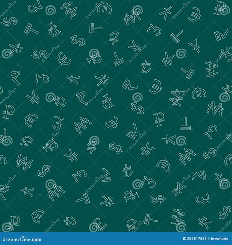 Symbols of Various Currencies Seamless Pattern Stock Vector