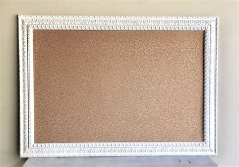 Framed Cork Board Decorative Cork Board White Bulletin Board Etsy