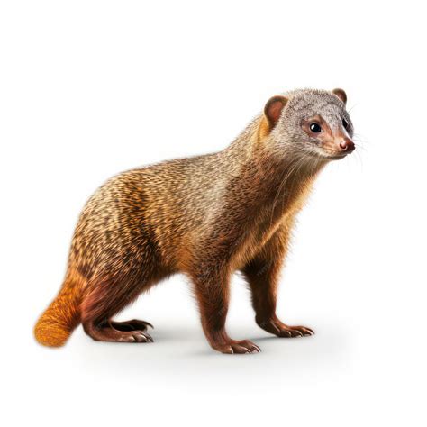 Premium AI Image | Mongoose isolated on white created with Generative AI