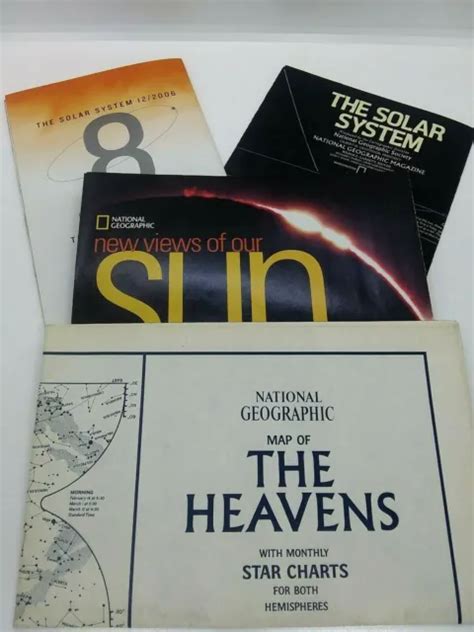 THE SOLAR SYSTEM Map/ Planets, Map of the Heavens, New Views of Our Sun Lot of 4 £5.53 - PicClick UK