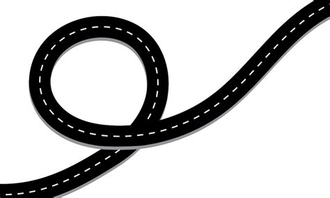 Premium Vector Curved Road Ring Or Outer Belt Road On White Background