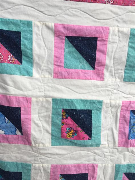 Vintage Handmade Baby Quilt vintage Cottage Chic Handmade Quiltsmall Quiltvintage Quiltshabby ...