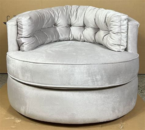 Casa Padrino Fauteuil Pivotant De Luxe Argent 90 X 86 X H 72 Cm