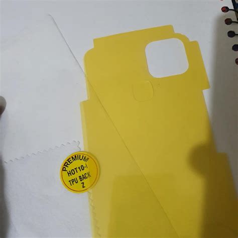 Infinix Hot 10i Hydro Gel Film Jelly Skin Crystal Clear Transparent Back Skin Back Protector