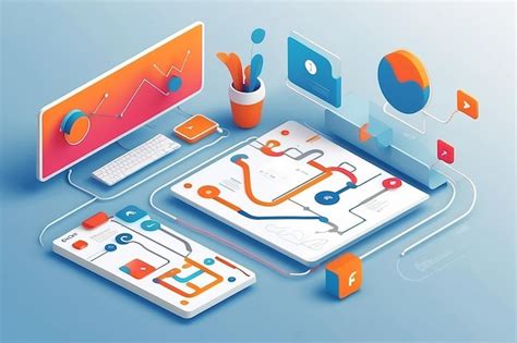 Premium Photo User Flow Concept Illustration