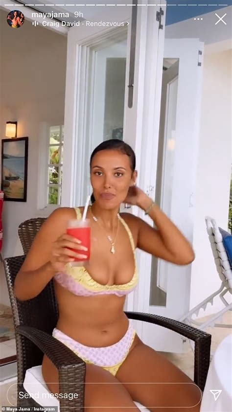 Maya Jama Flaunts Her Phenomenal Curves In A VERY Busty Bikini During A