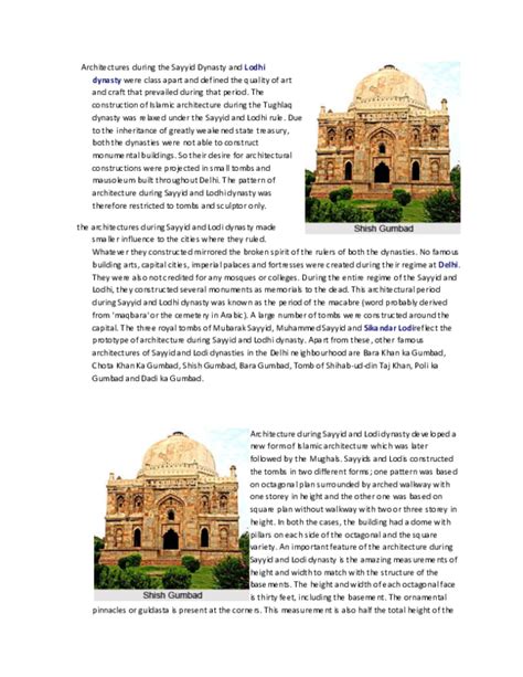 (DOC) Architectures during the Sayyid Dynasty and Lodhi