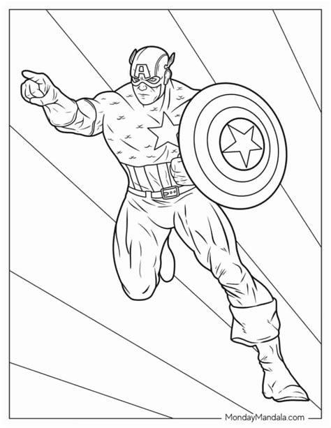 Captain America Coloring Page Free Pdf Printables Coloring Home