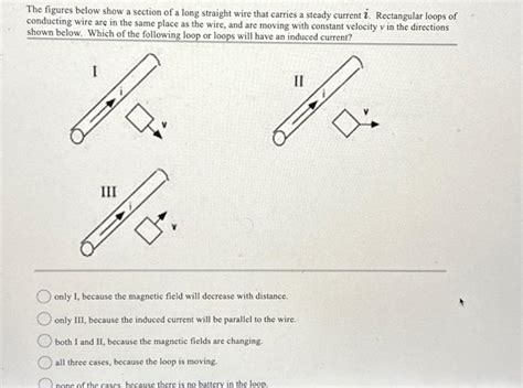 Solved The Figures Below Show A Section Of A Long Straight Chegg