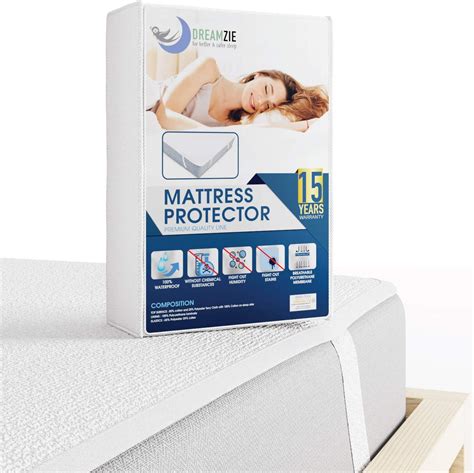 Protège Matelas 160 x 200 cm Imperméable avec 4 Coins Elastiques