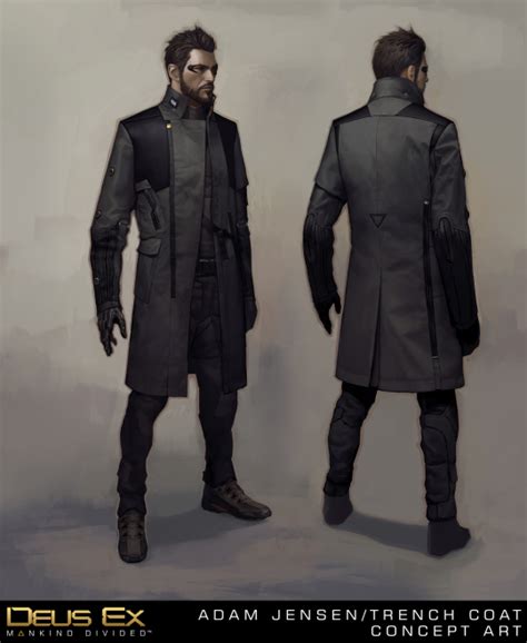 Adam Jensen Trench Coat Concept Arte Cyberpunk Cyberpunk Fashion