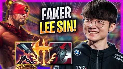 FAKER IS SO CLEAN WITH LEE SIN T1 Faker Plays Lee Sin JUNGLE Vs