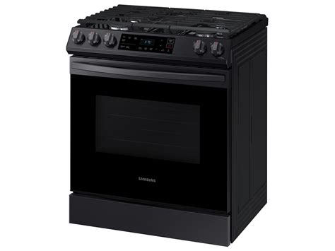 6.0 cu ft. Smart Slide-in Gas Range in Black Stainless Steel Ranges ...