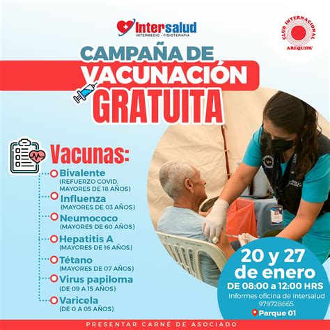 Campaña de Vacunación Gratuita 20 y 27 de enero 2024 Club