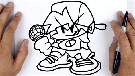 How To Draw Boyfriend Fnf Friday Night Funkin Drawing