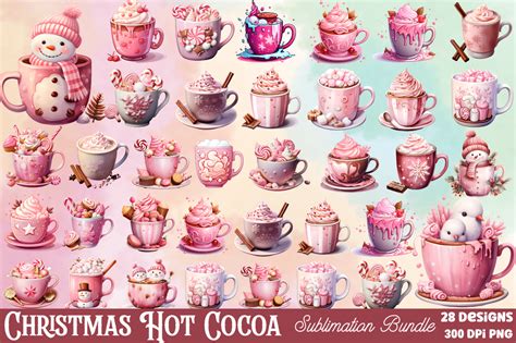 Christmas Hot Cocoa Sublimation Clipart Graphic By Craftart Creative Fabrica
