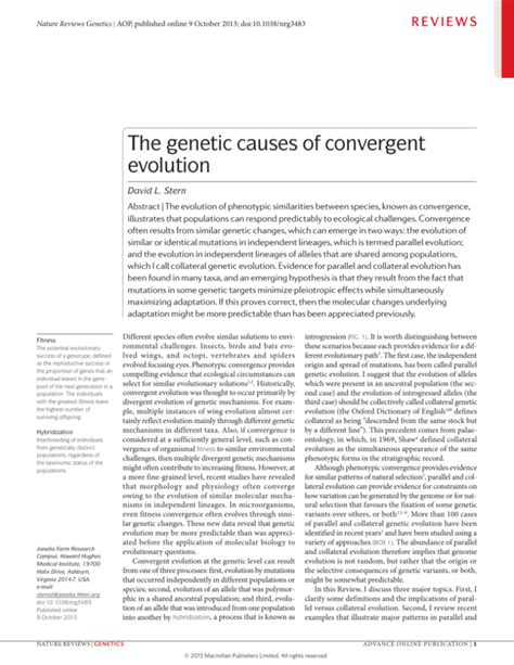 The genetic causes of convergent evolution