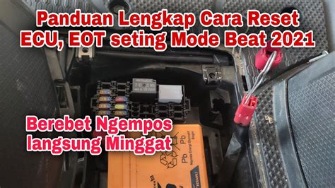 Cara Reset Ecu Dan Sensor Eot Beat Manual Youtube