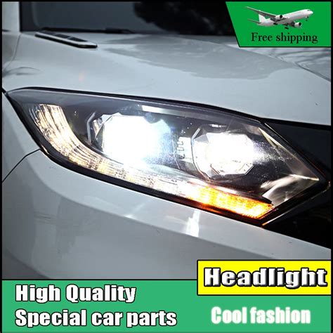 Car Styling For Honda HR V HRV Vezel Headlights Assembly 2015 2016 LED