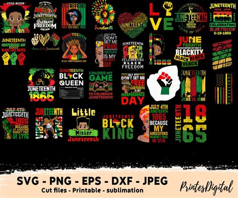 40 Juneteenth SVG PNG Bundle Juneteenth Sublimation Png Etsy