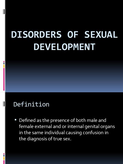 Disorders Of Sexual Development Pdf Sexual Anatomy Reproduction