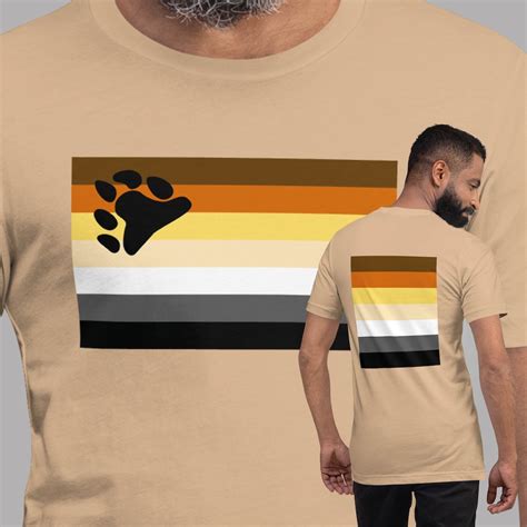 Bear Flag Shirt With Bear Paw Front And Simple Bear Flag Back Perfect Gift For Him Tee Best Gay