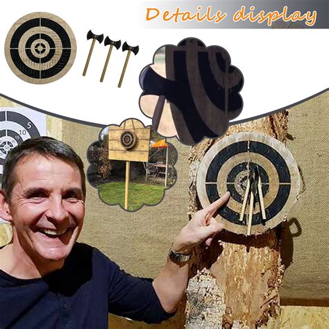 axe throwing target set  wooden target board   durable axes