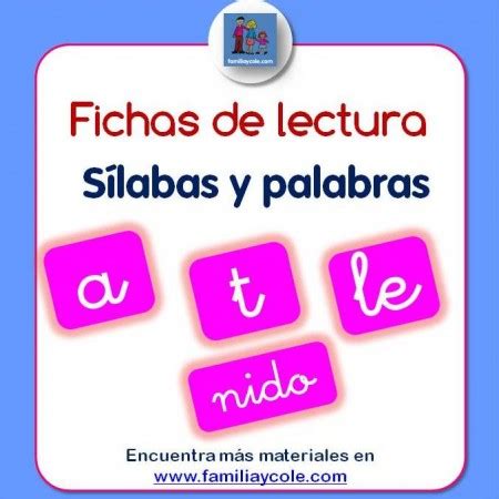 Fichas De Lectura De S Labas Y Palabras Para Descargar Familia Y Cole