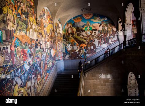 Diego Riveras Monumental Stairway Mural National Palace Palacio Nacional Mexico City Mexico