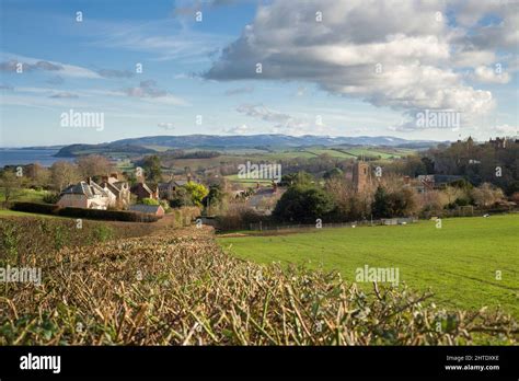 The Village Of Dunster In The Exmoor National Park In Winter Somerset